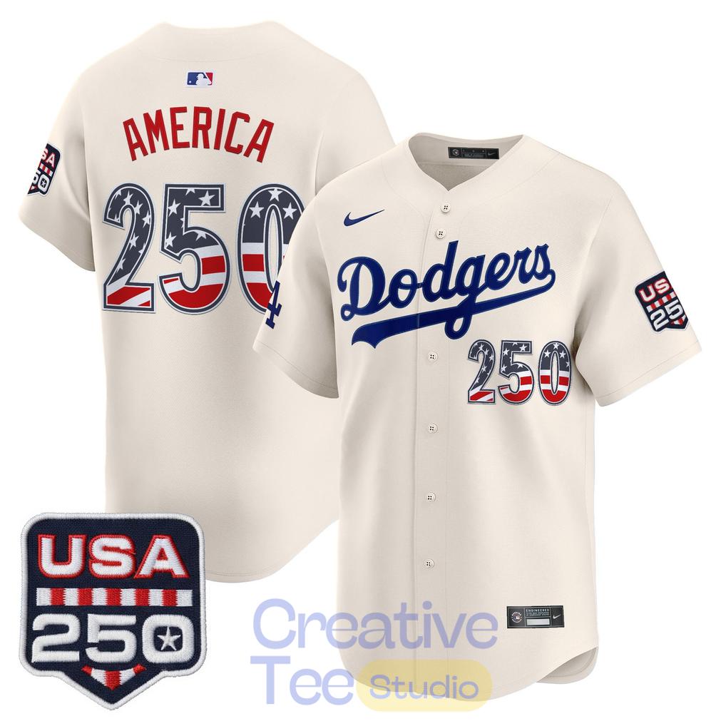 Los Angeles Dodgers USA 250 Fourth of July Special Jersey