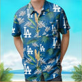 Los Angeles Dodgers Victory Vacay Button Up Hawaiian Shirt, LA Dodgers Hawaiian Shirt
