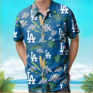 Los Angeles Dodgers Victory Vacay Button Up Hawaiian Shirt, LA Dodgers Hawaiian Shirt