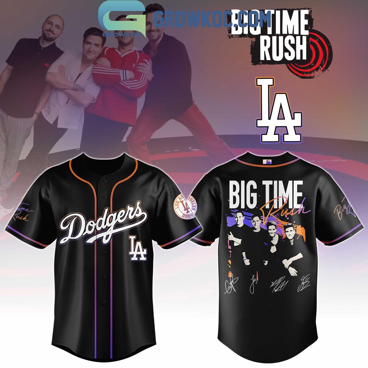 Los Angeles Dodgers x Big Time Rush Tour 2025 Baseball Jersey