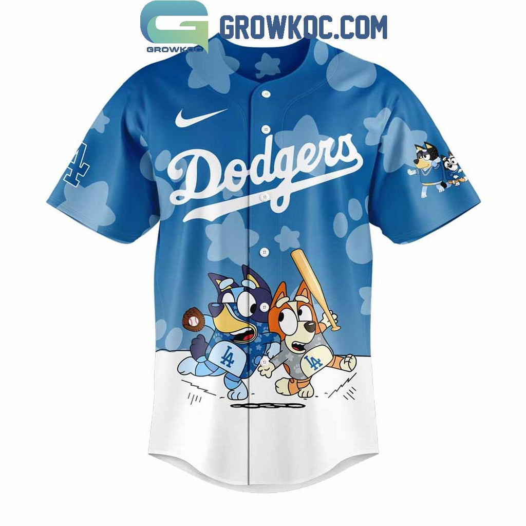 Los Angeles Dodgers x Bluey and Bingo Baseball Jersey