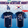 Los Angeles Dodgers x Korean Heritage Night Personalized Baseball Jersey