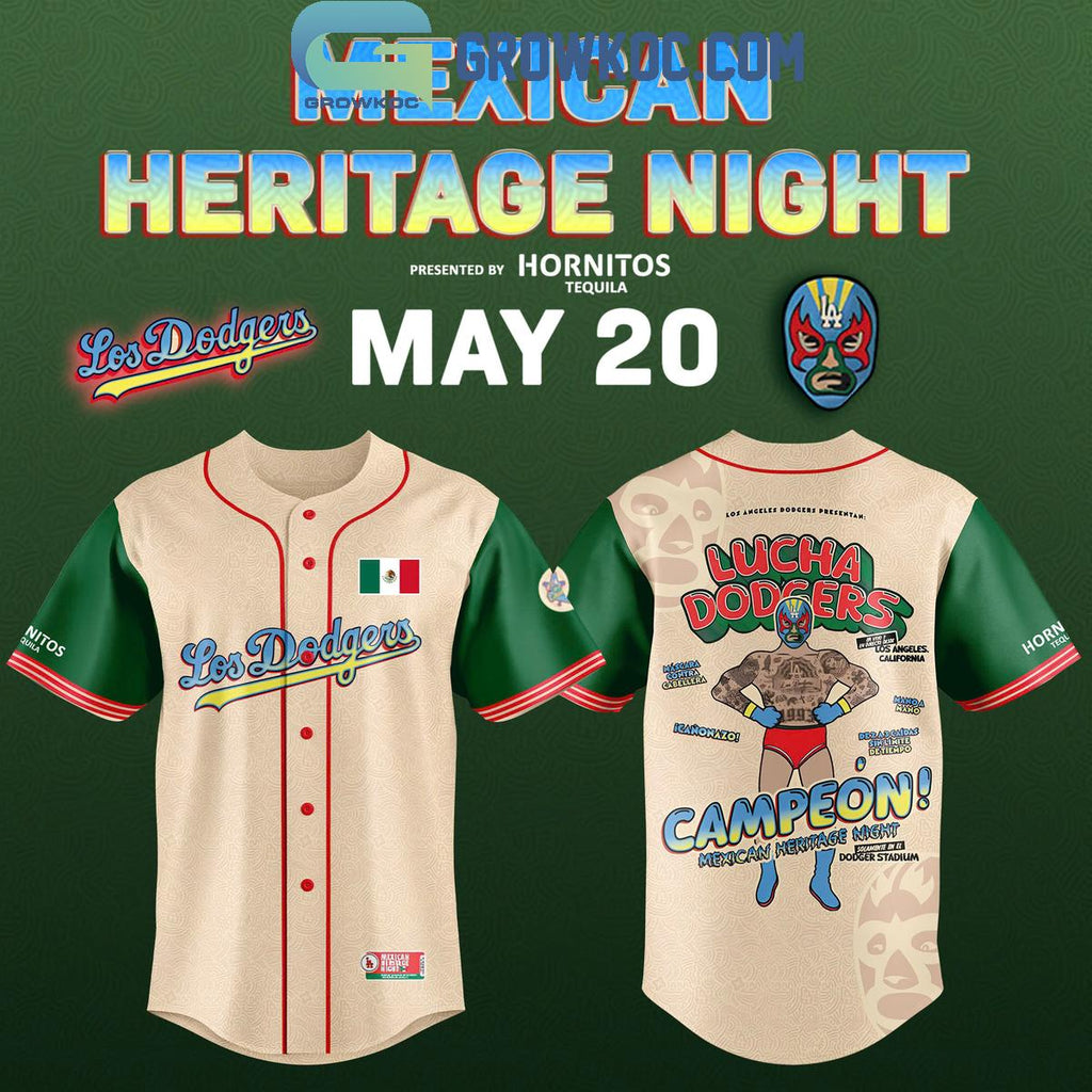 Los Angeles Dodgers x Mexican Heritage Night Baseball Jersey