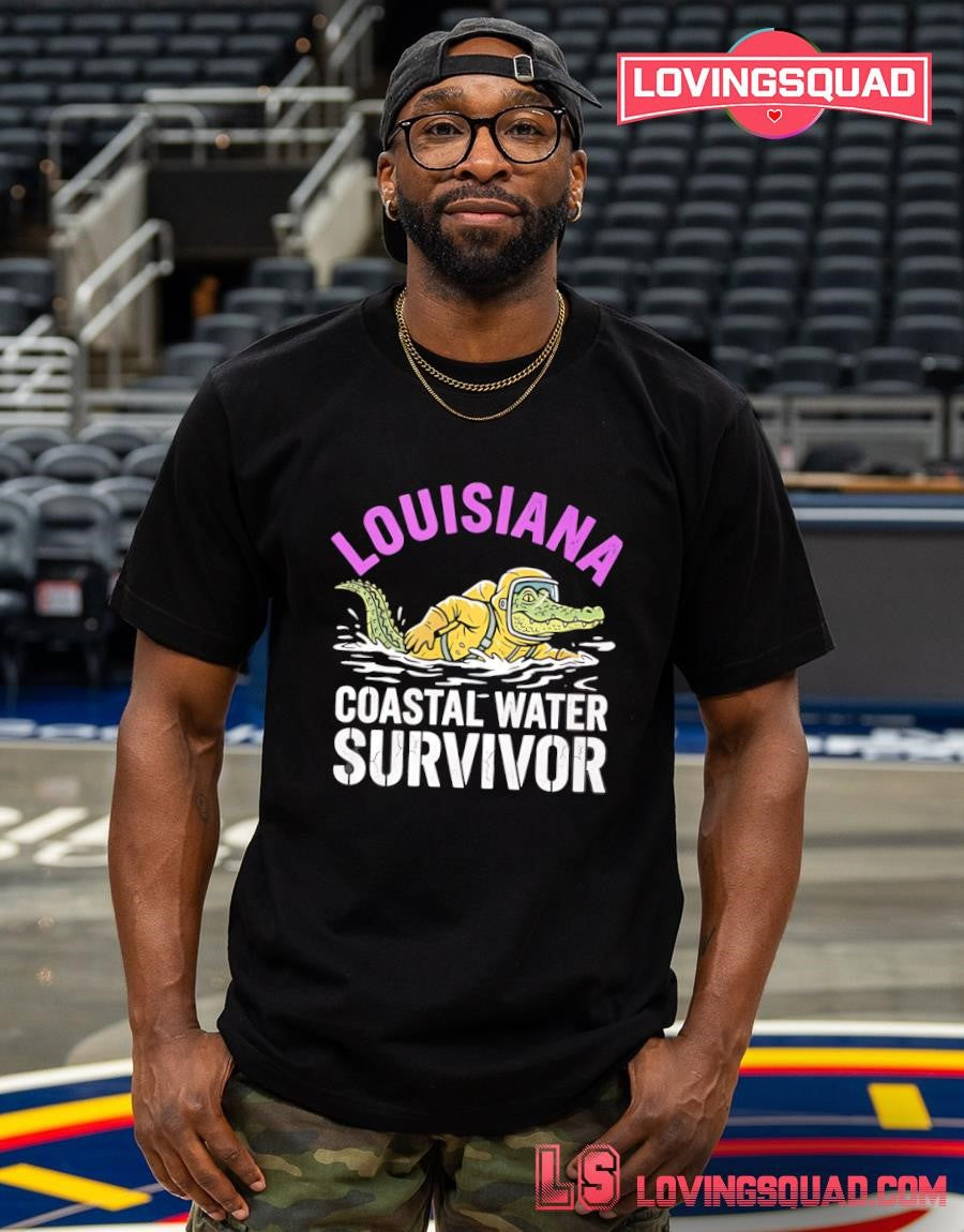 Louisiana Vibrio Survivor Funny Coastal Water T-Shirt