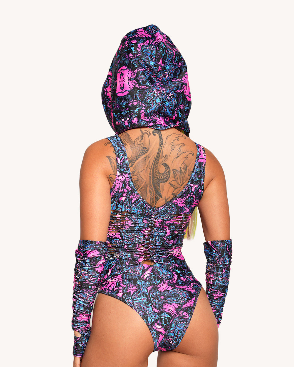 Lucid Lava Bodysuit with Sleeves