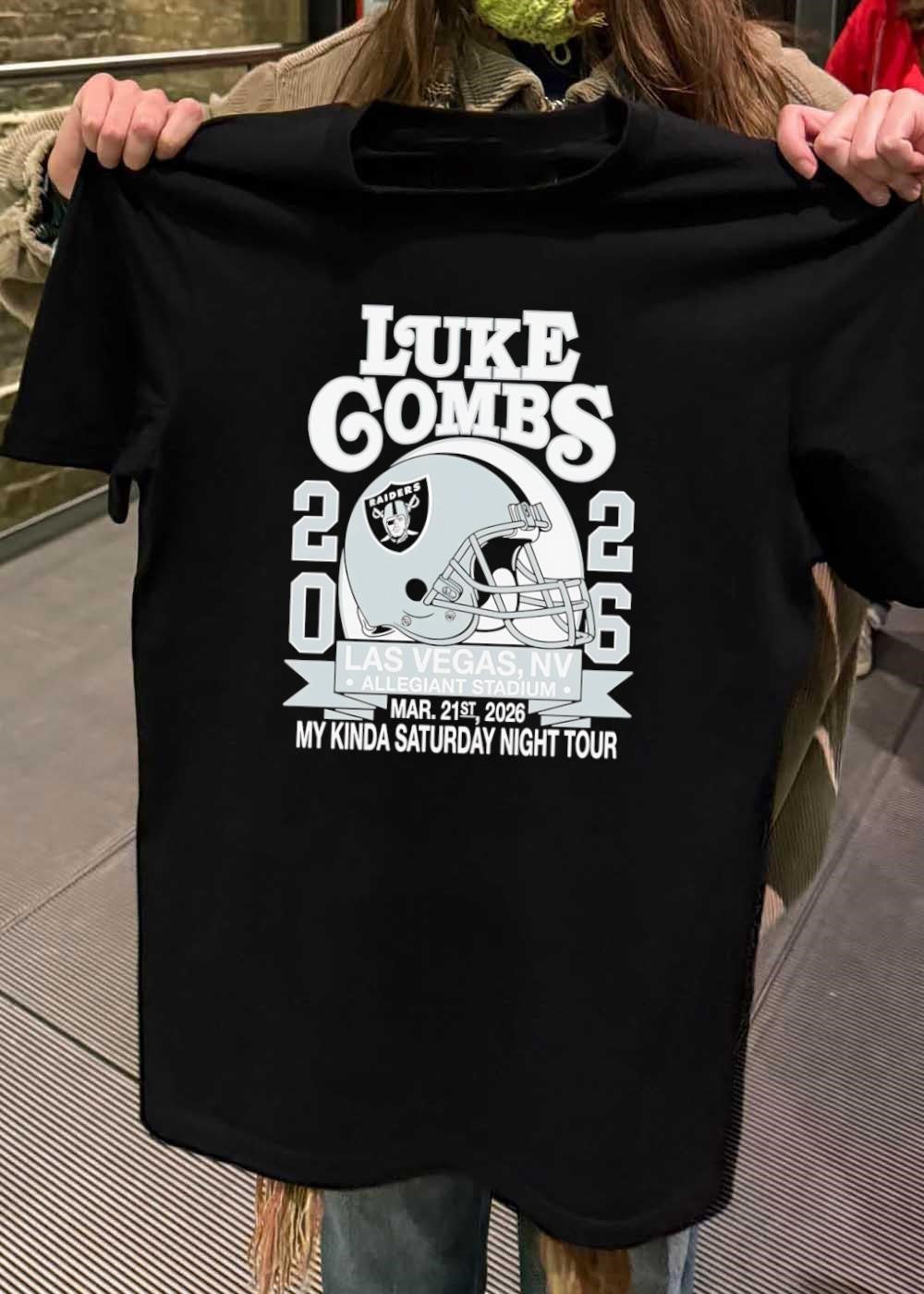 Luke Combs Concert Las Vegas Allegiant Stadium March 21 2026 My Kinda Saturday Night Tour Raiders Raiders shirt