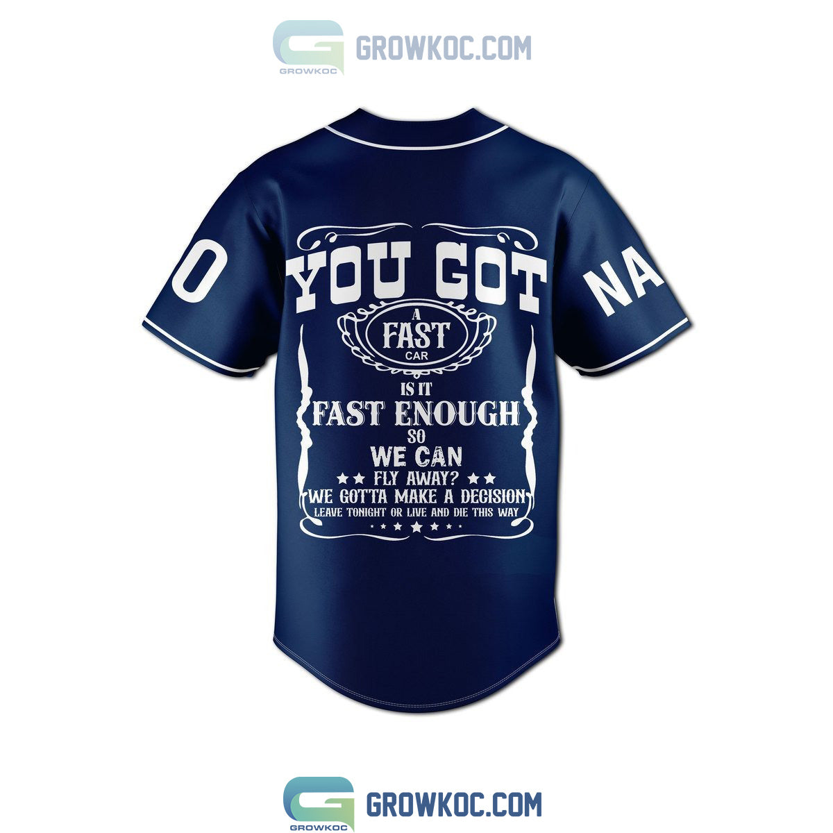 Luke Combs Getting’ Old You Got A Fast Car Personalized Blue Design Baseball Jersey
