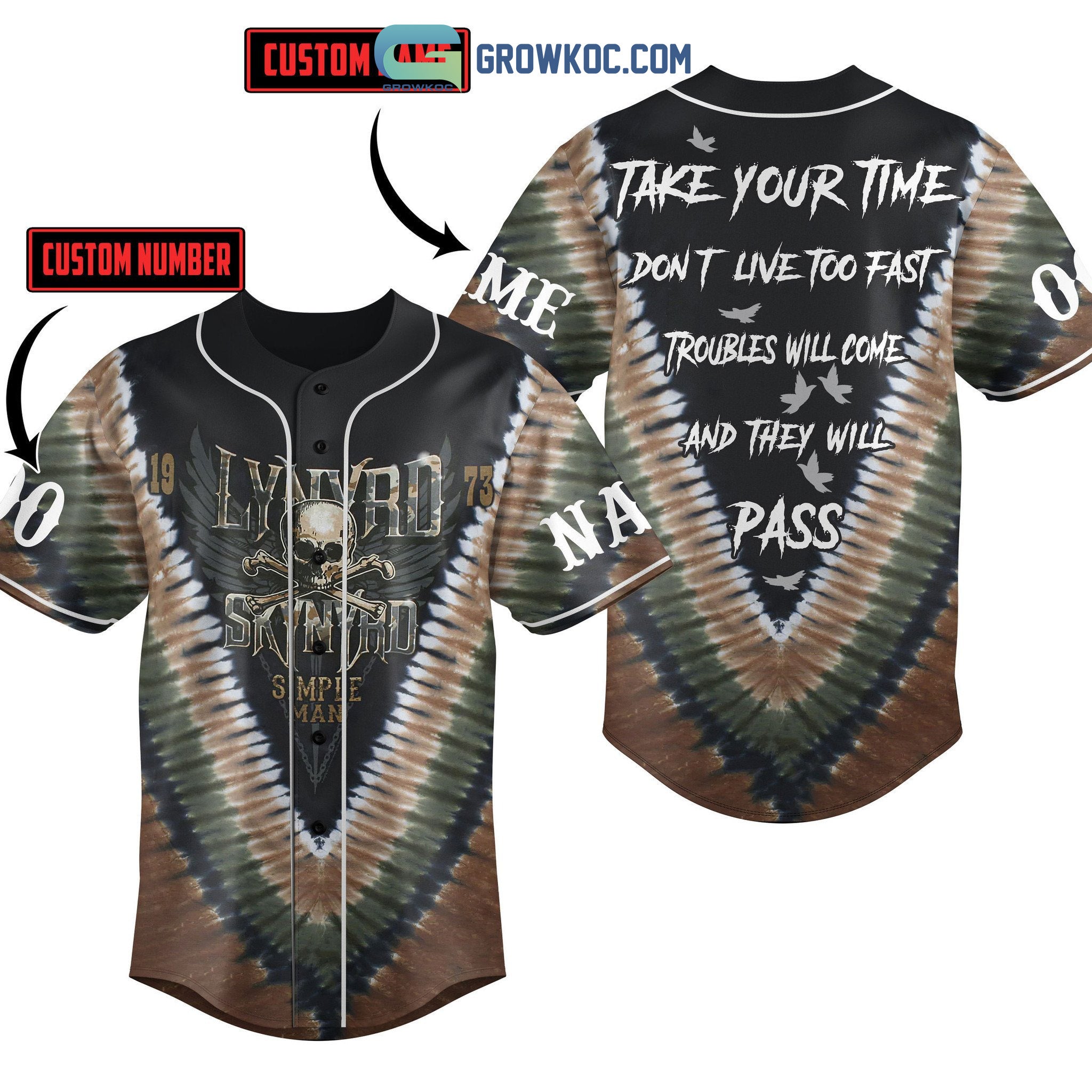 Lynyrd Skynyrd Simple Man 1973 Personalized Baseball Jersey