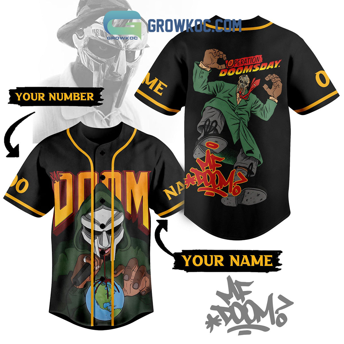 MF Doom Operation Doomsday Personalized Baseball Jersey