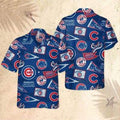 MLB Chicago Cubs Hawaiian Shirt Multiple Logos - Cubs Hawaiian Shirt