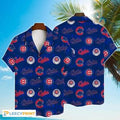 MLB Chicago Cubs Logos Pattern Shirt Baseball Fans Gift - Cubs Hawaiian Shirt