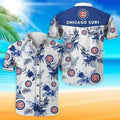 MLB Chicago Cubs Summer Shirt Blue Flora Trendy - Cubs Hawaiian Shirt