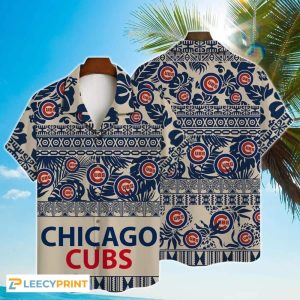 MLB Chicago Cubs Tropical Shirt Pattern - Cubs Hawaiian Shirt