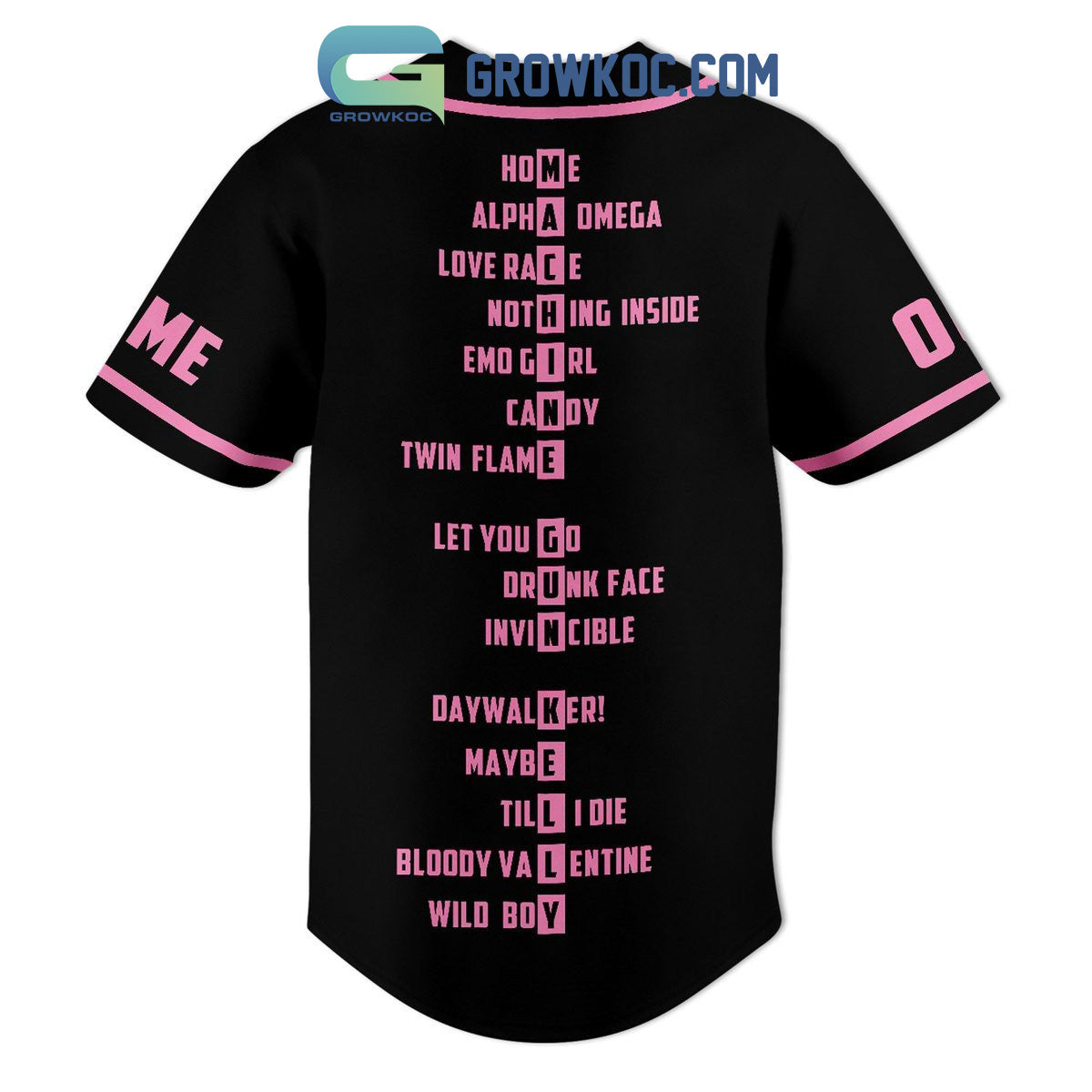 Machine Gun Kelly All Hit Song Personalized Baseball Jersey