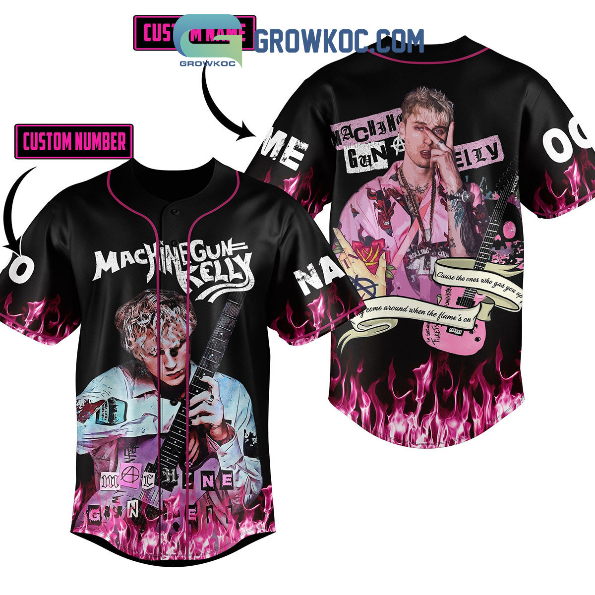 Machine Gun Kelly Cause The Ones Who Gas You Up Personalized Baseball Jersey