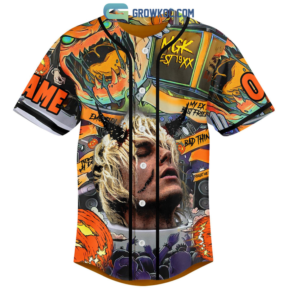 Machine Gun Kelly Halloween Pumpkin Personalized Baseball Jersey
