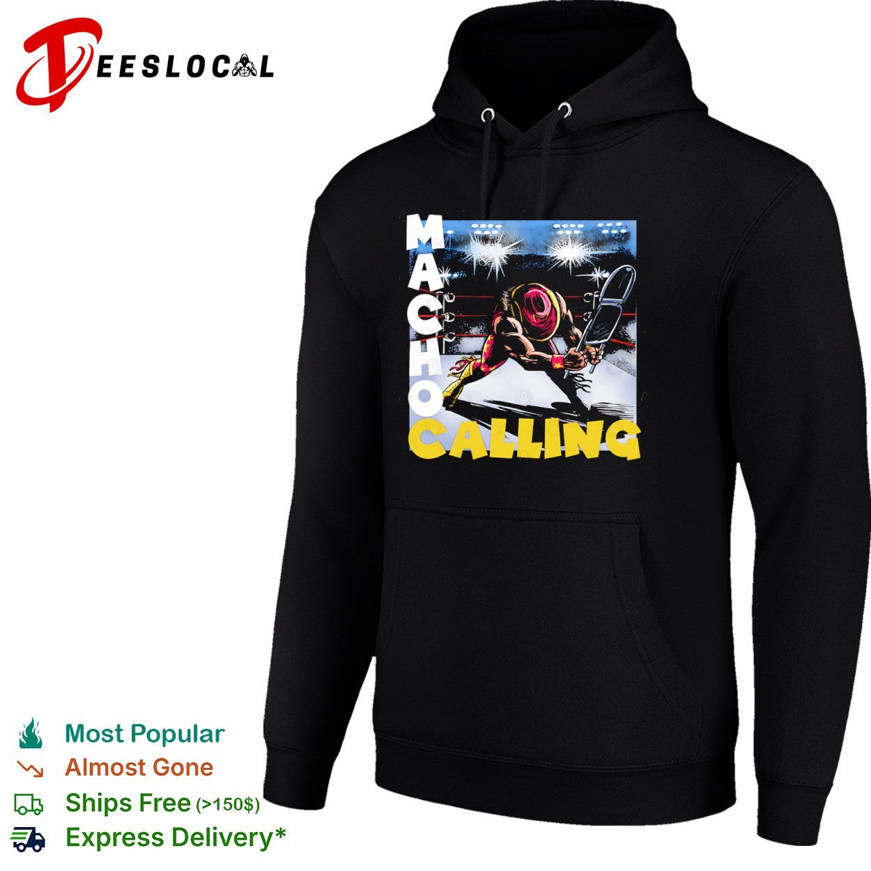 Macho Man Randy Savage style of The Clash’s album London Calling shirt