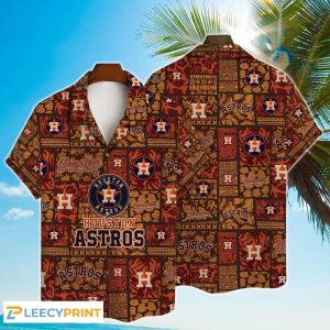 Major League Baseball Astros Hawaiian Shirt with 3D Printed Design