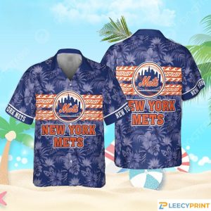 Major League Baseball Print MLB Mets Hawaiian Shirt