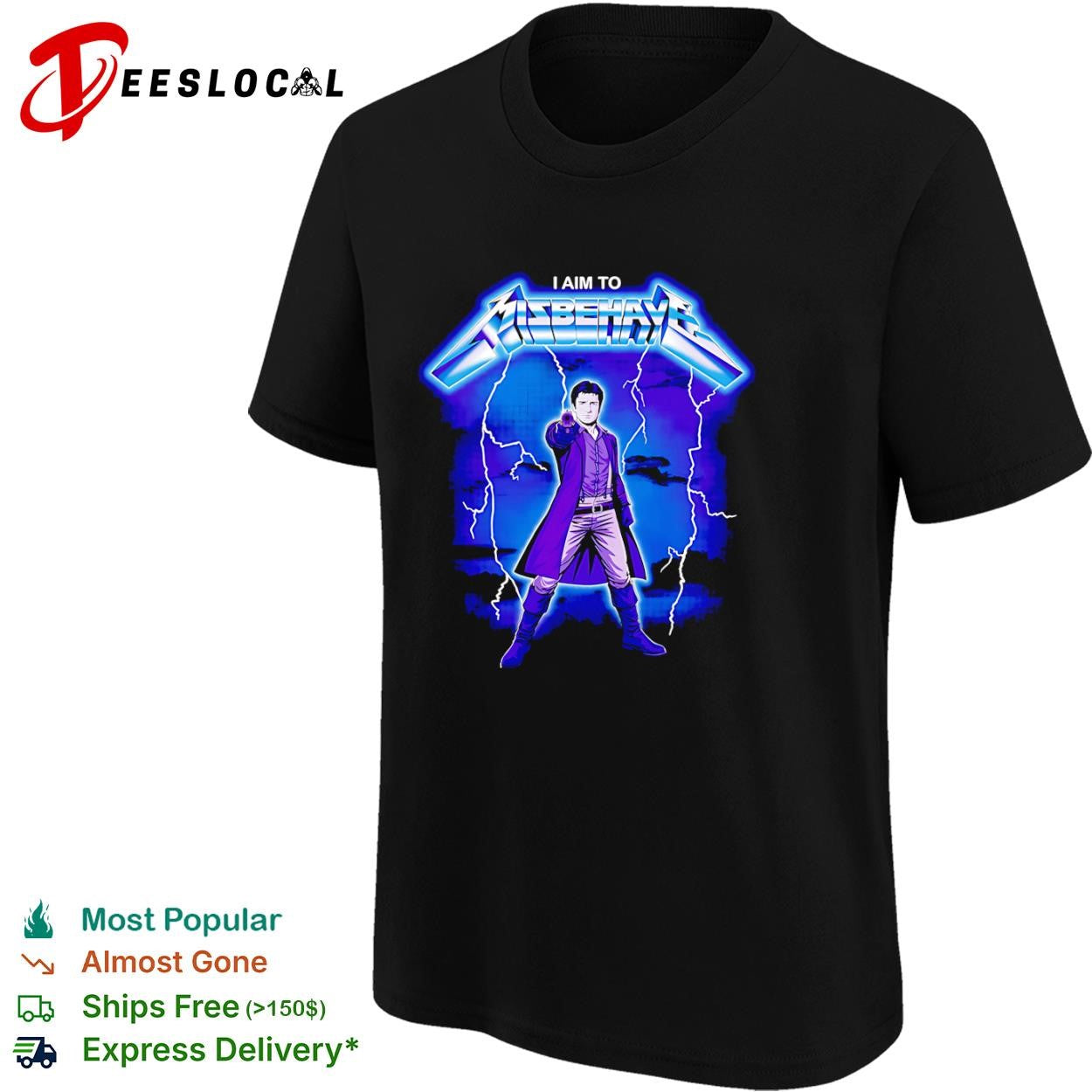 Malcolm Reynolds from Firefly in the style of Metallica’s Ride the Lightning shirt