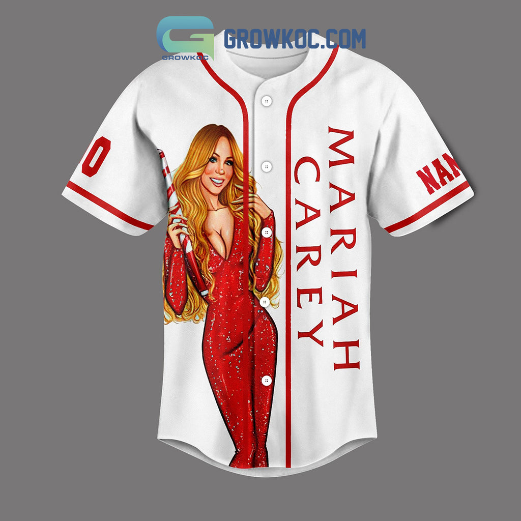 Mariah Carey Merry Christmas To All Personalized Baseball Jersey