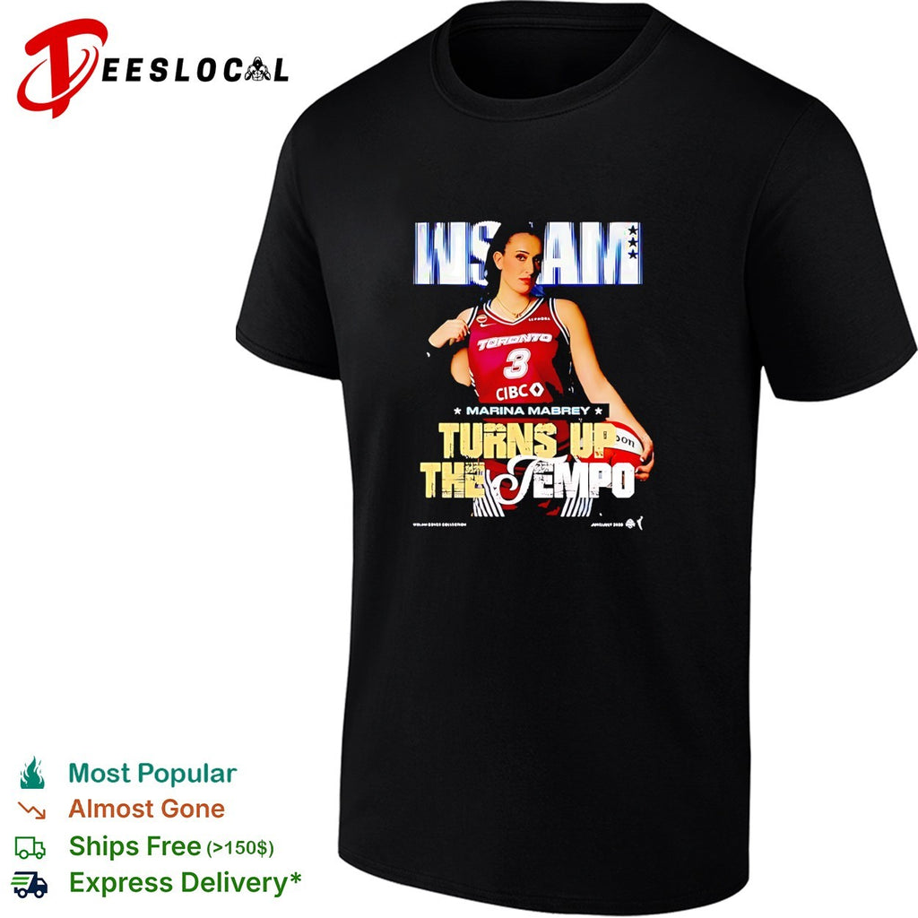 Marina Mabrey turn up the Toronto Tempo WSLAM magazine shirt