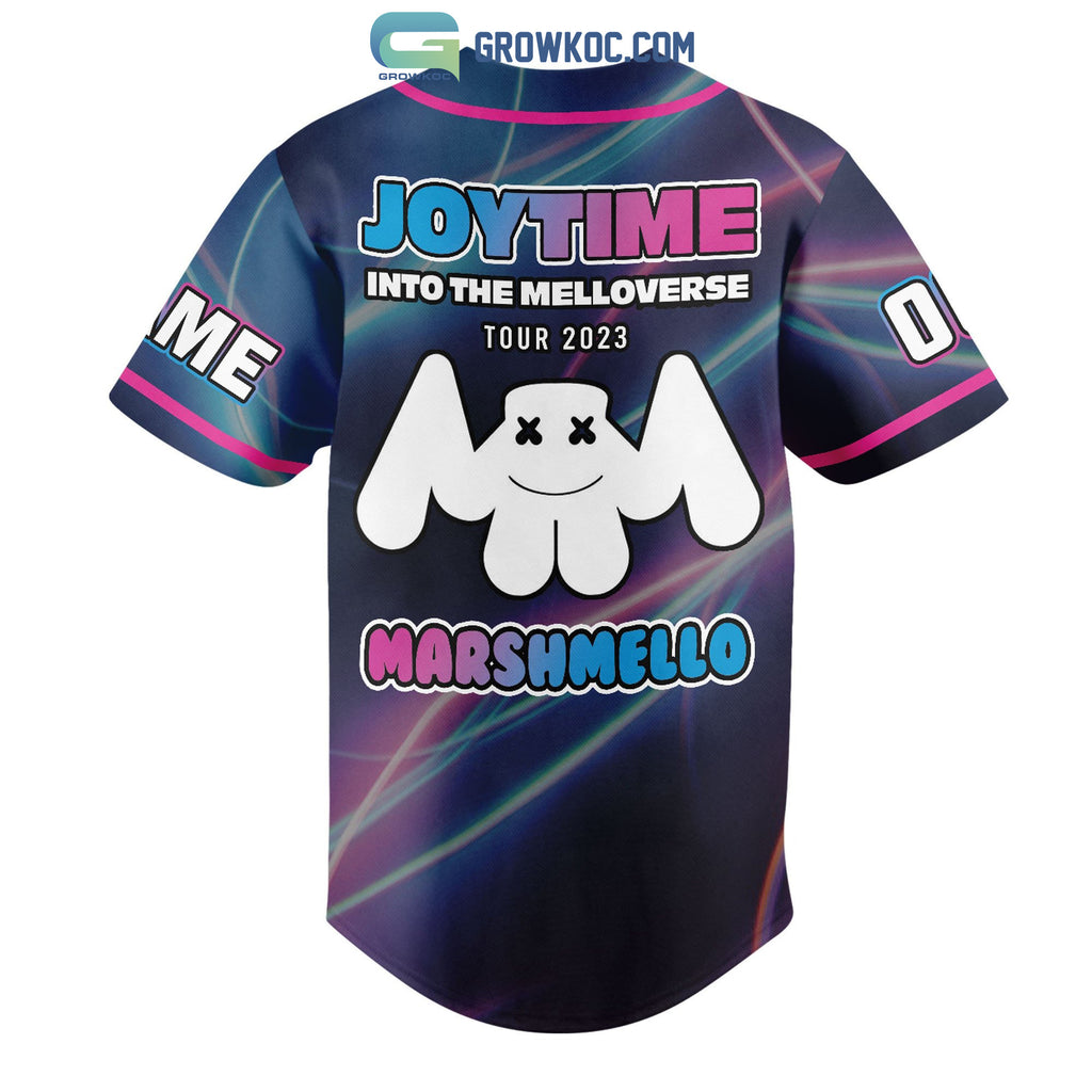 Marshmello Joytime Into The Melloverse Tour 2023 Personalized Baseball Jersey