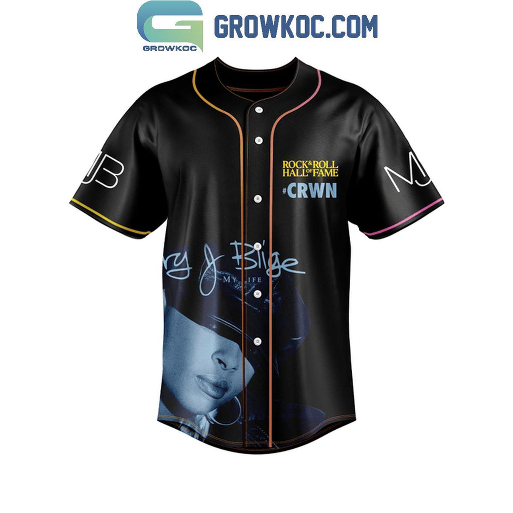 Mary J Blige Stronger With Each Other Hall Of Fame 2024 Rock And Roll Baseball Jersey