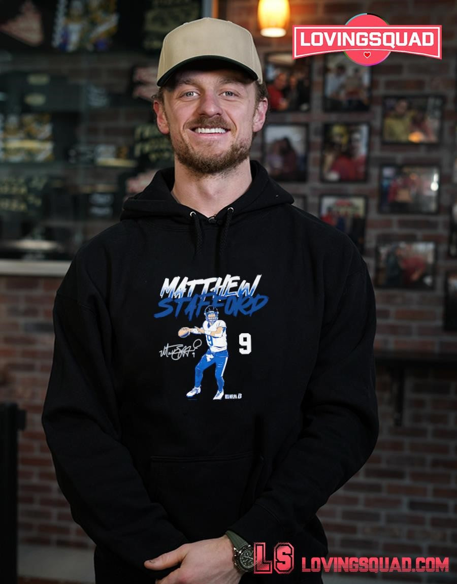 Matthew Stafford Name & Number Pose Signature T-Shirt