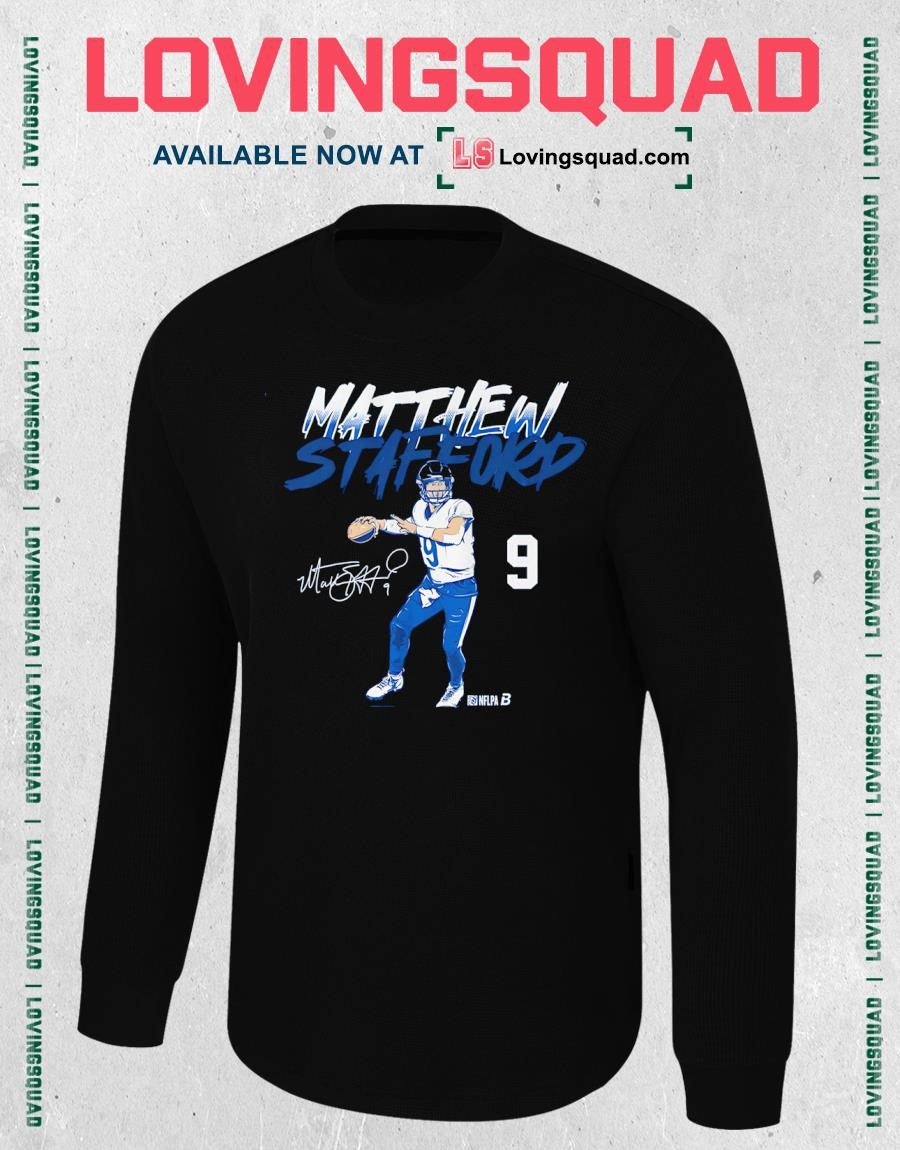 Matthew Stafford Name & Number Pose Signature T-Shirt