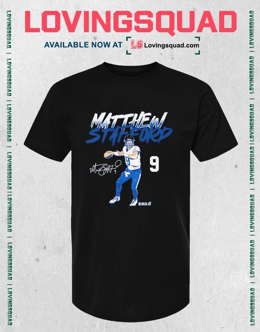 Matthew Stafford Name & Number Pose Signature T-Shirt