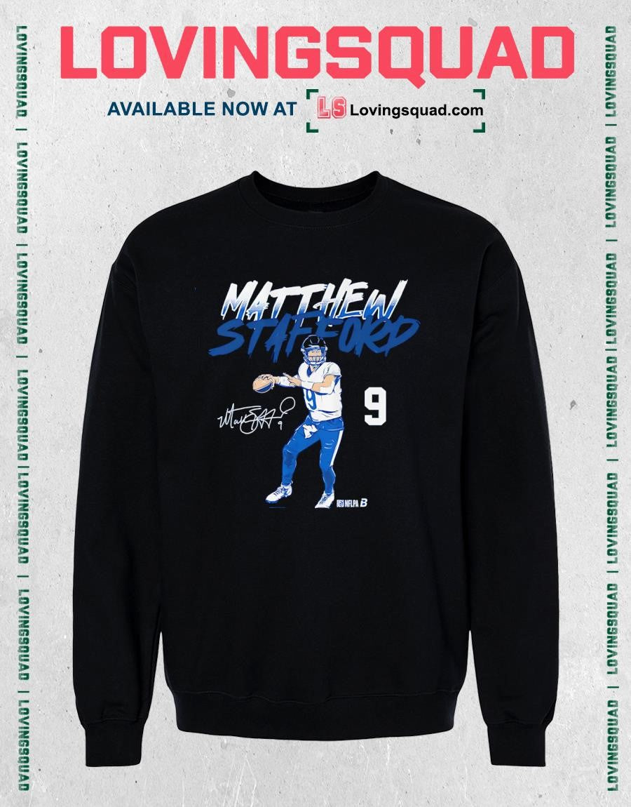 Matthew Stafford Name & Number Pose Signature T-Shirt