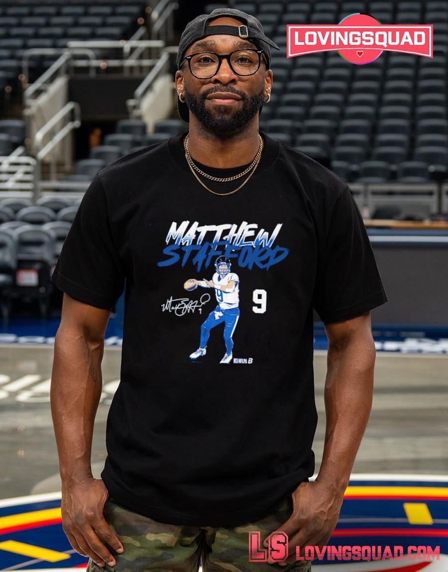 Matthew Stafford Name & Number Pose Signature T-Shirt