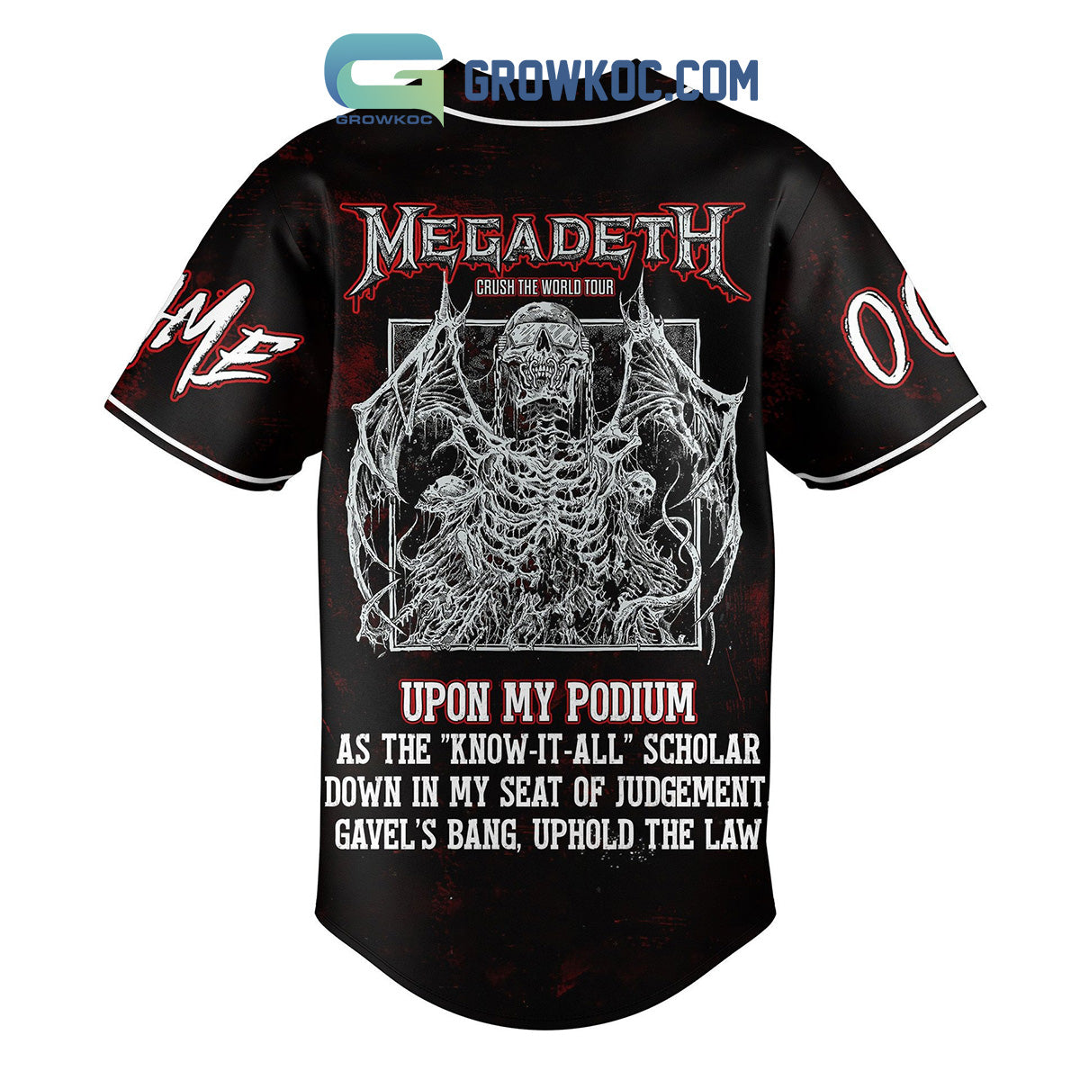 Megadeth Upon My Podium Personalized Baseball Jersey
