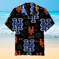 Men New York Mets Baseball Floral Aloha Hawaiian Shirt Summer Vacation, New York Mets Hawaiian Shirt