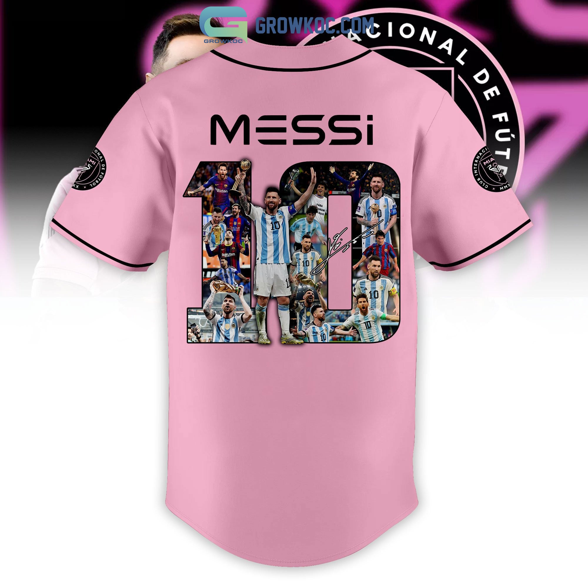 Messi 10 Miami FC Personalized Baseball Jersey