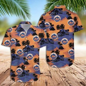 Mets Coconut Trees MLB Hawaiian Shirt, Mets Hawaiian Shirt