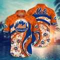 Mets Flower Aloha Tropical Hawaiian Shirt, Mets Hawaiian Shirt