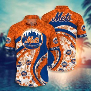Mets Flower Aloha Tropical Hawaiian Shirt, Mets Hawaiian Shirt