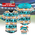 Miami Dolphins Hawaii Design Baseball Jersey