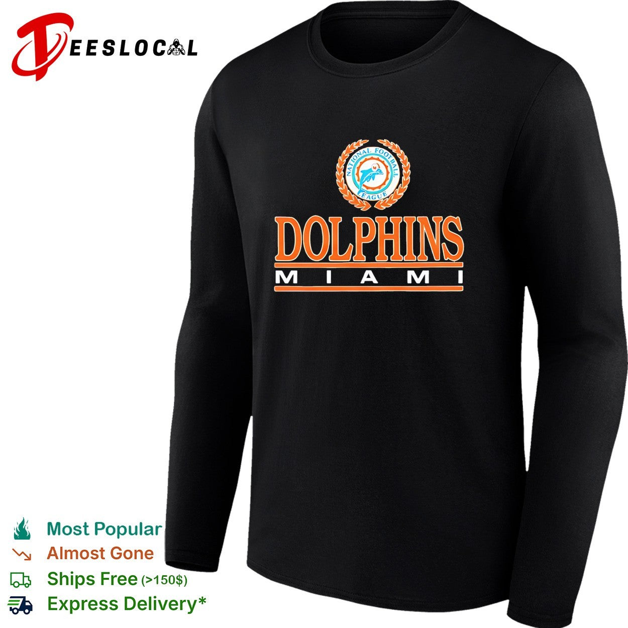 Miami Dolphins National Football League wreath logo shirt