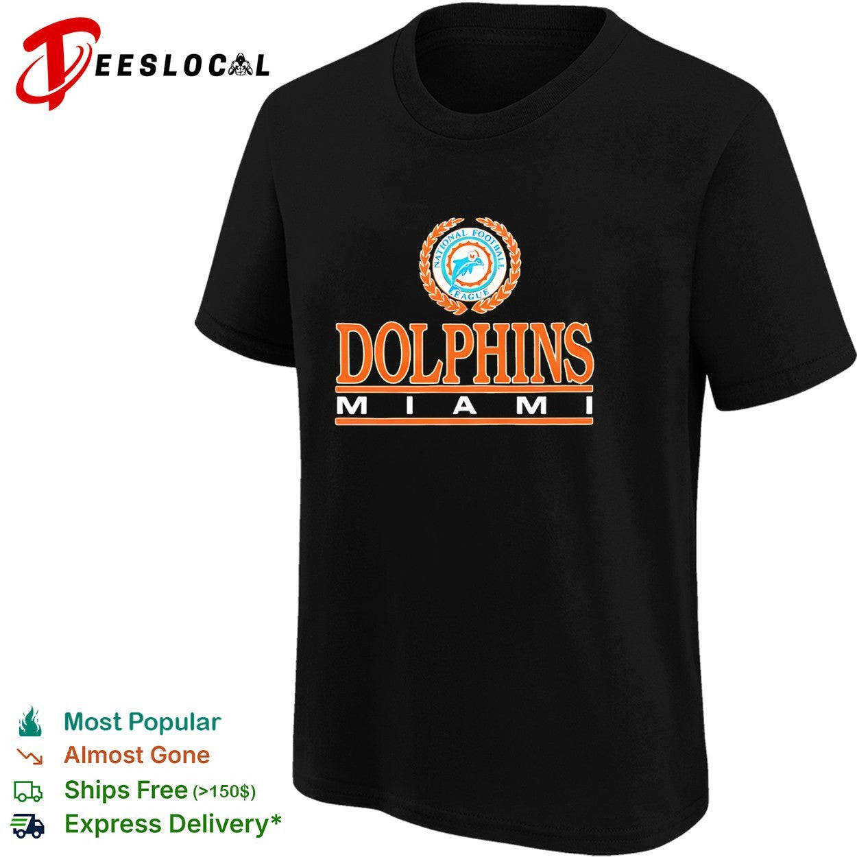 Miami Dolphins National Football League wreath logo shirt