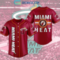 Miami Heat NBA 1988 Red White Design Baseball Jersey
