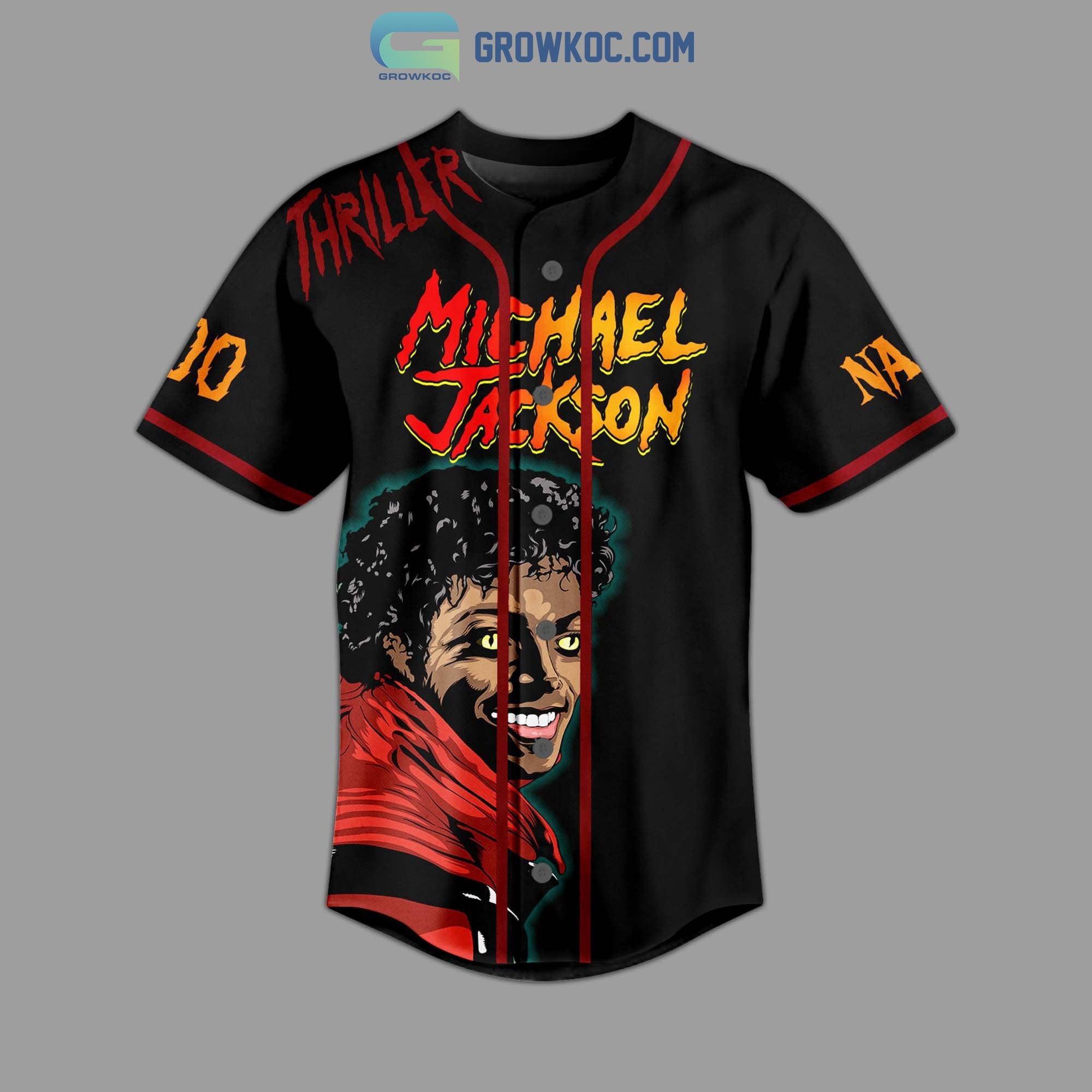 Michael Jackson That This Is Thriller Night Personalized Baseball Jersey