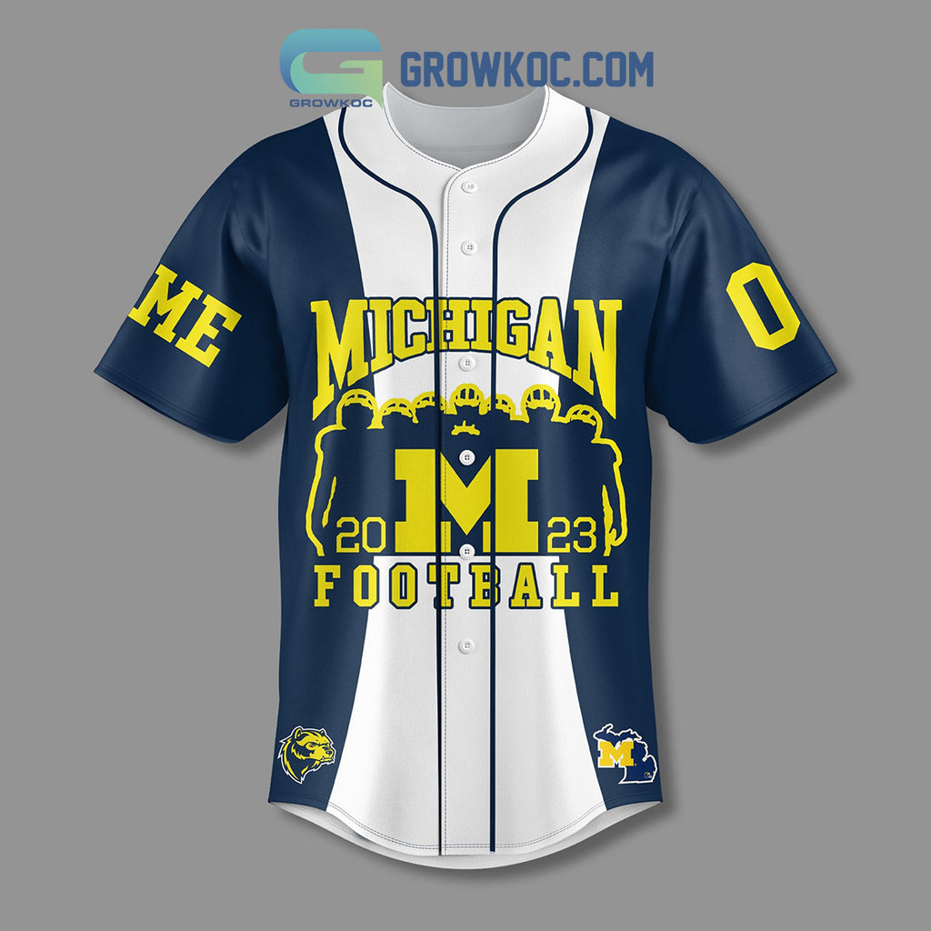 Michigan Sons Of Wolverines Go Blue 2023 Personalized Baseball Jersey