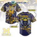 Michigan Wolverines Hail To The Victors Fan Personalized Baseball Jersey