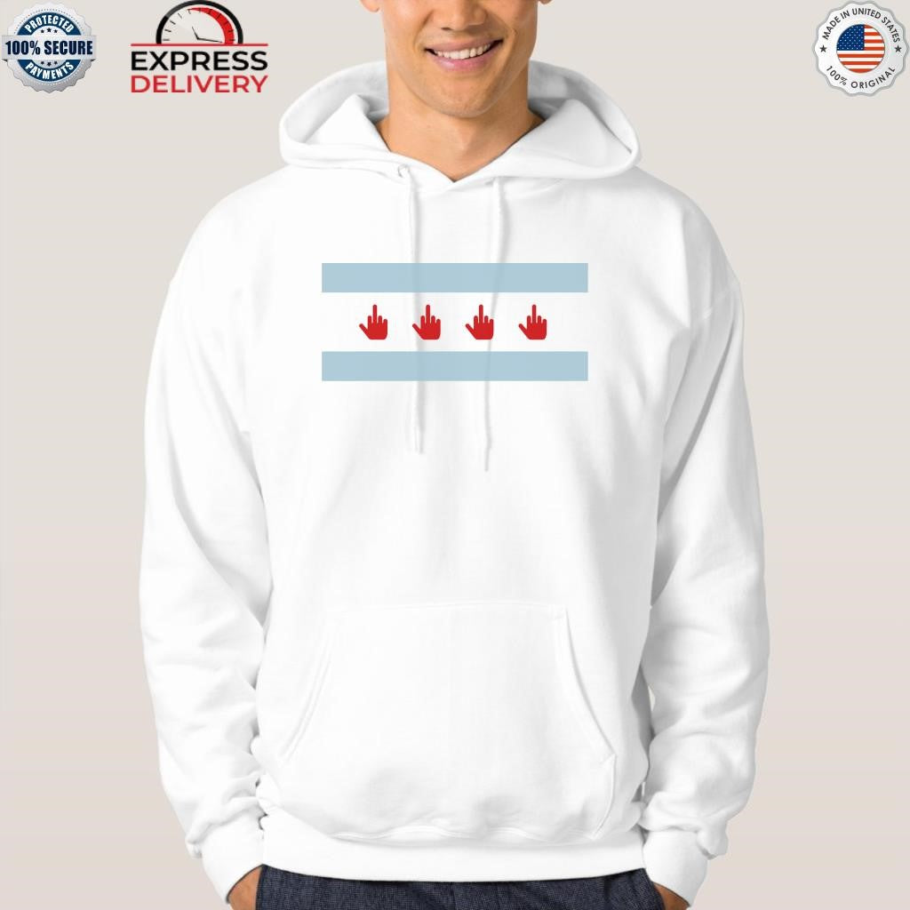 Middle Finger Chicago Flag Shirt