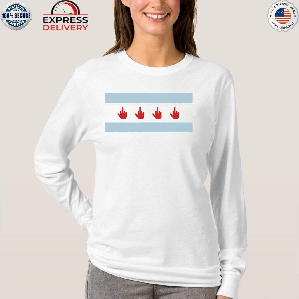 Middle Finger Chicago Flag Shirt