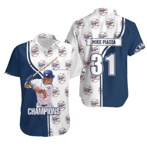Mike Piazzas LA Dodgers Hawaiian Shirt Best Baseball Fans Gift