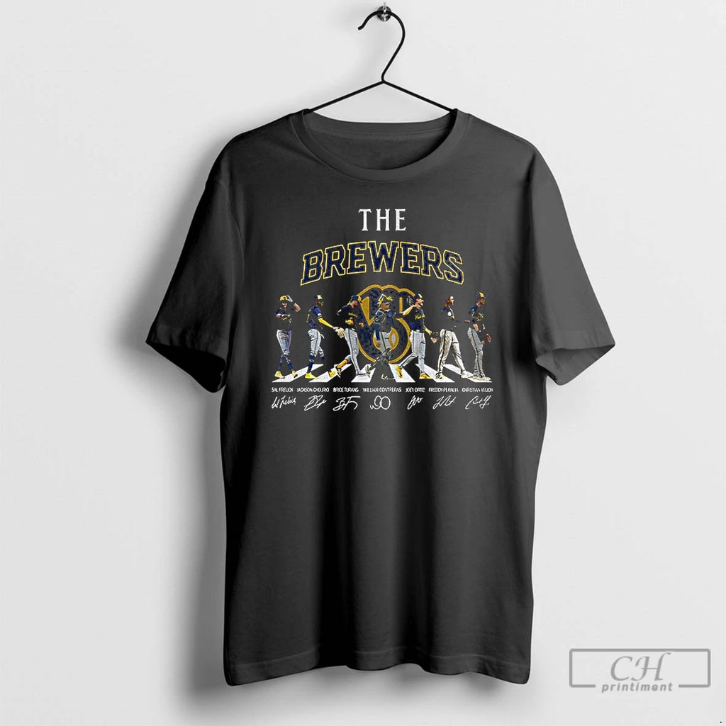 Milwaukee Brewers Abbey Road Signatures Mlb Baseball T Shirts Hoodie, Sweatshirt | InkRitualCo.com